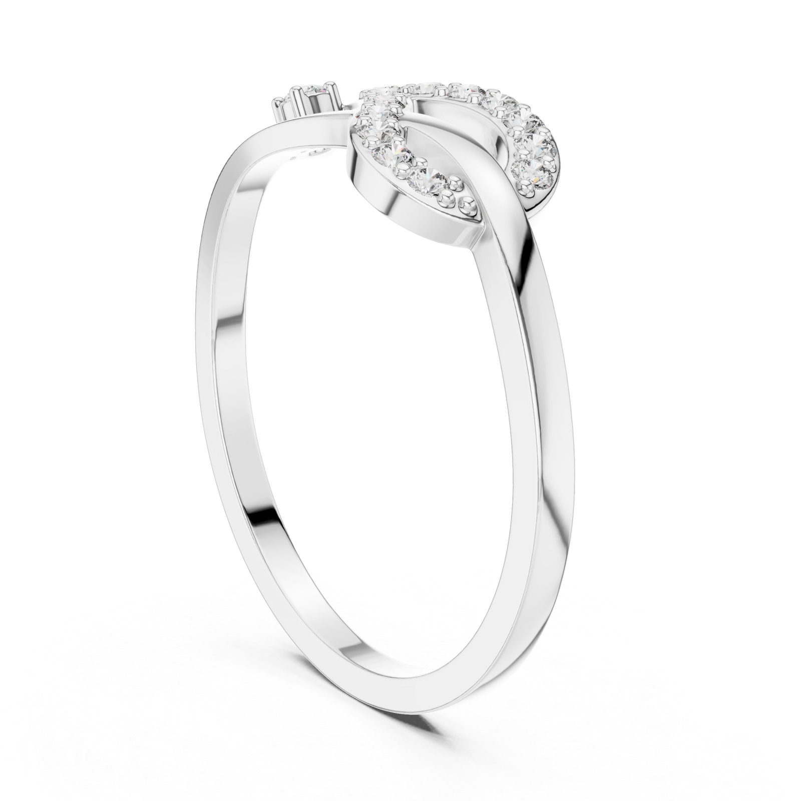  White Gold Twilight Grace Ring Left View