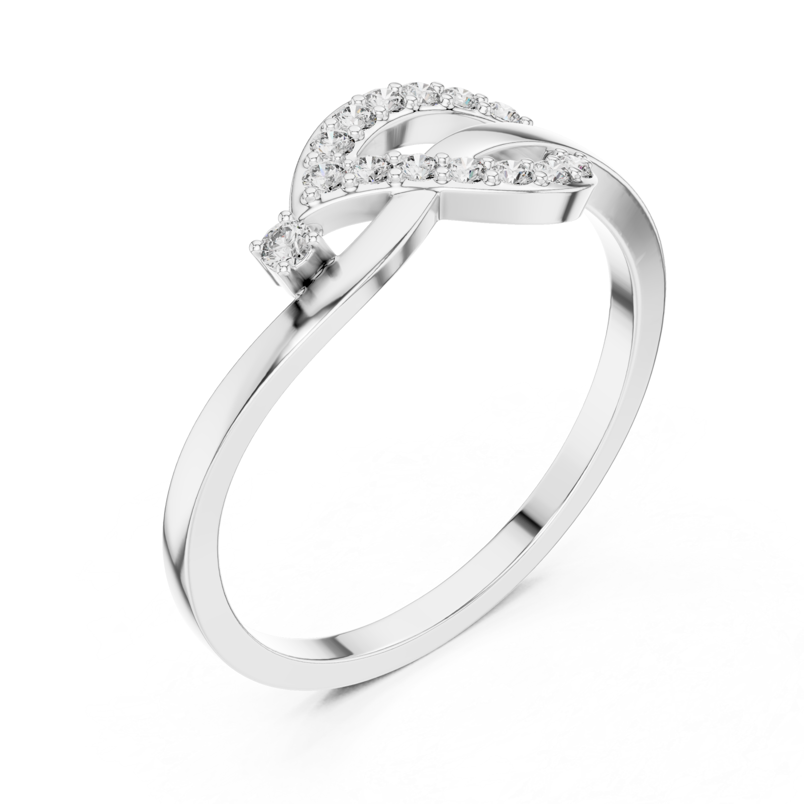  White Gold Twilight Grace Ring Right View