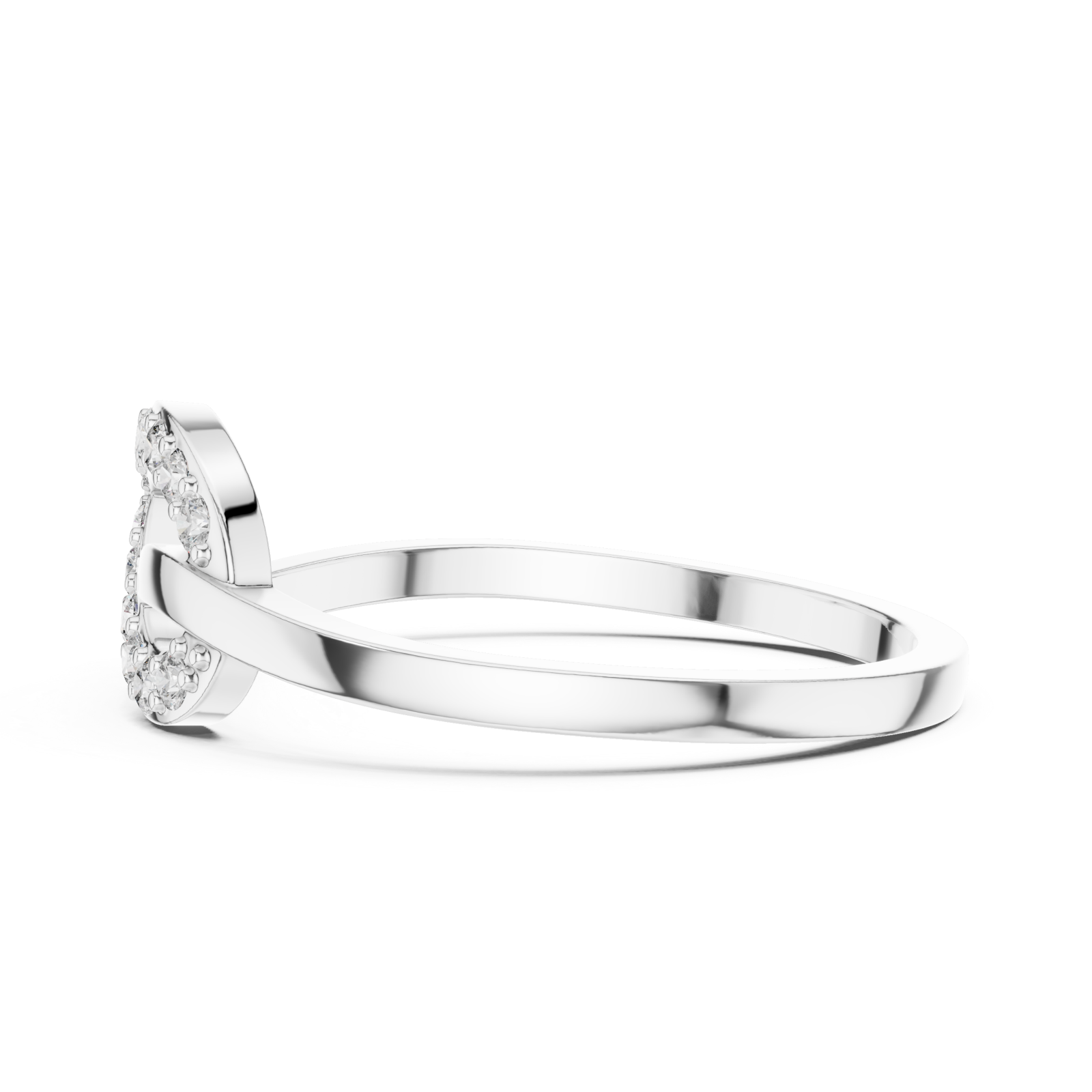  White Gold Twilight Grace Ring Side View