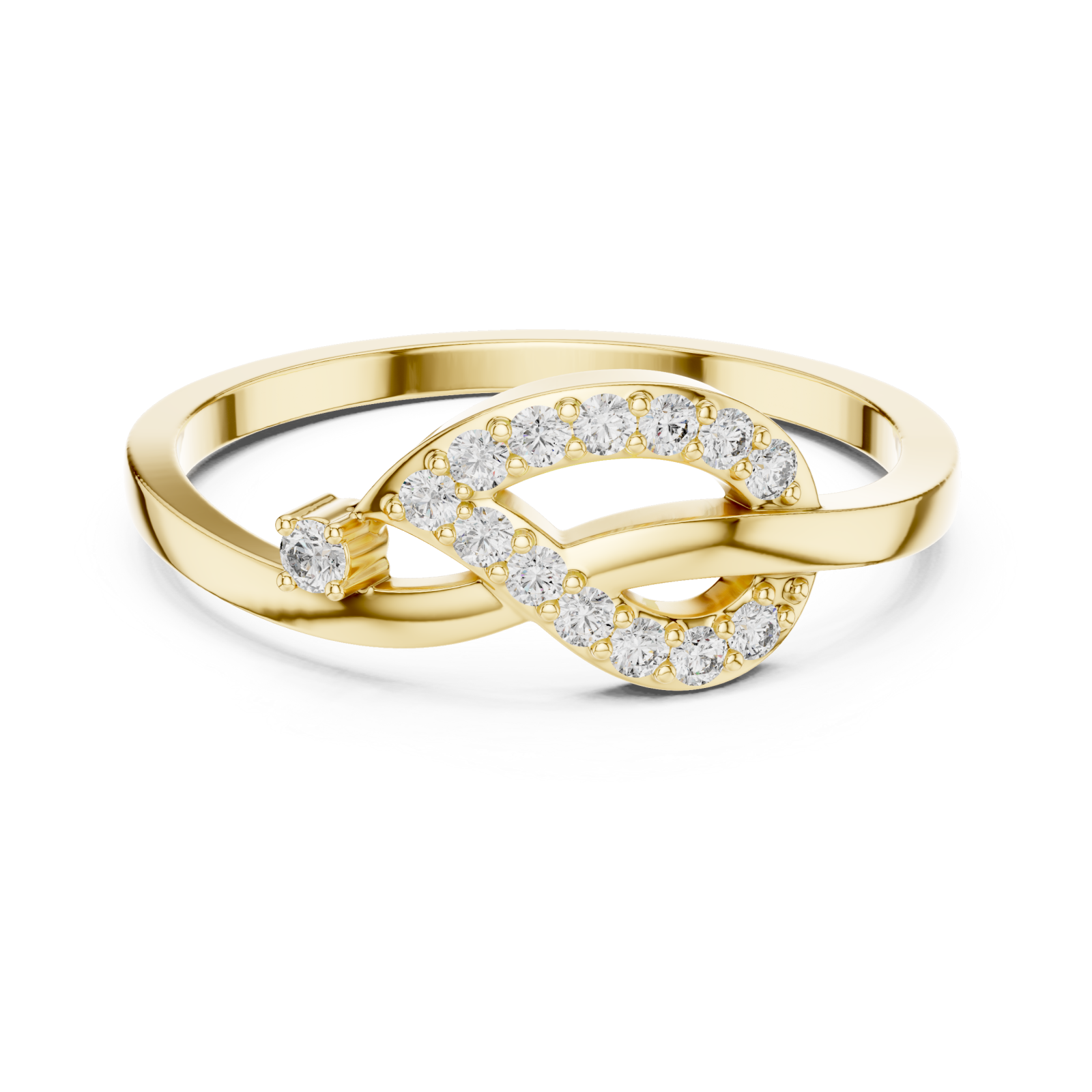  Gold Twilight Grace Ring Front View