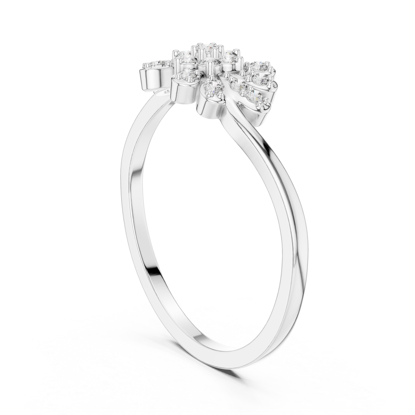  White Gold Petal Dream Ring Left View
