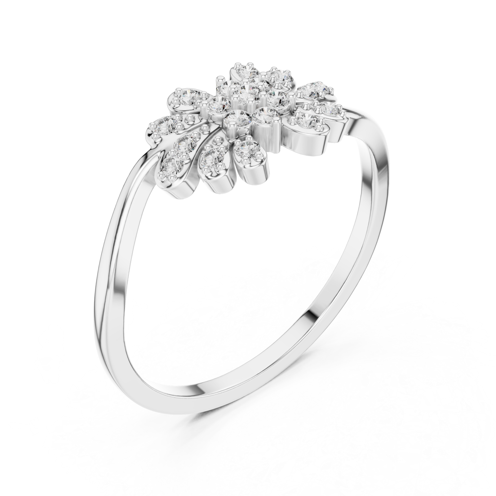  White Gold Petal Dream Ring Right View