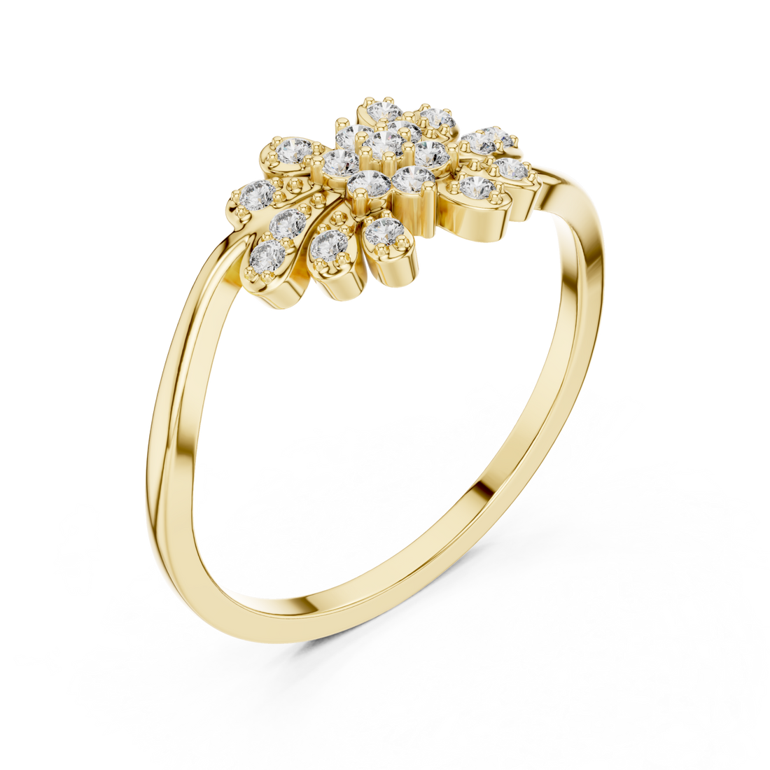 Gold Petal Dream Ring Right View