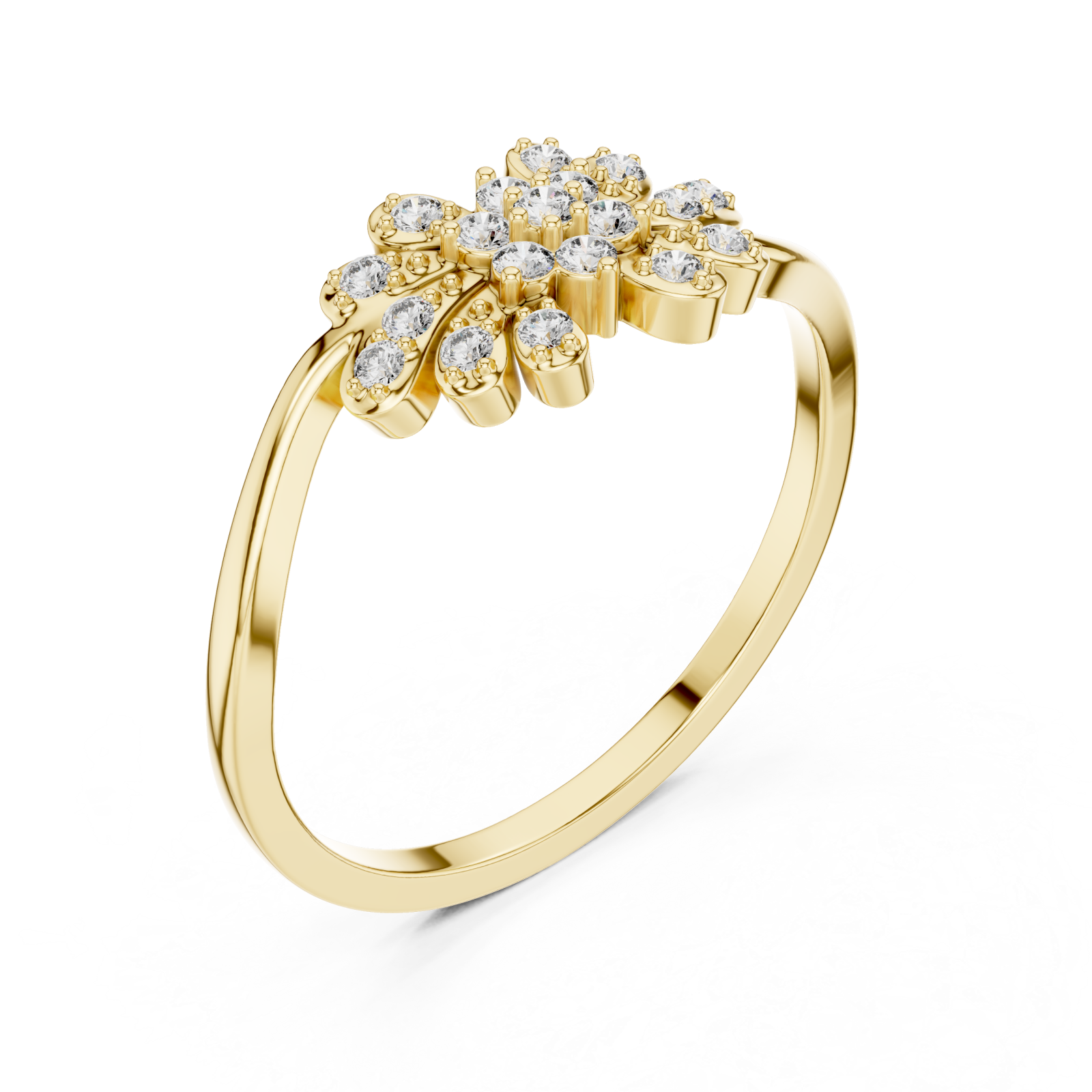 Gold Petal Dream Ring Right View