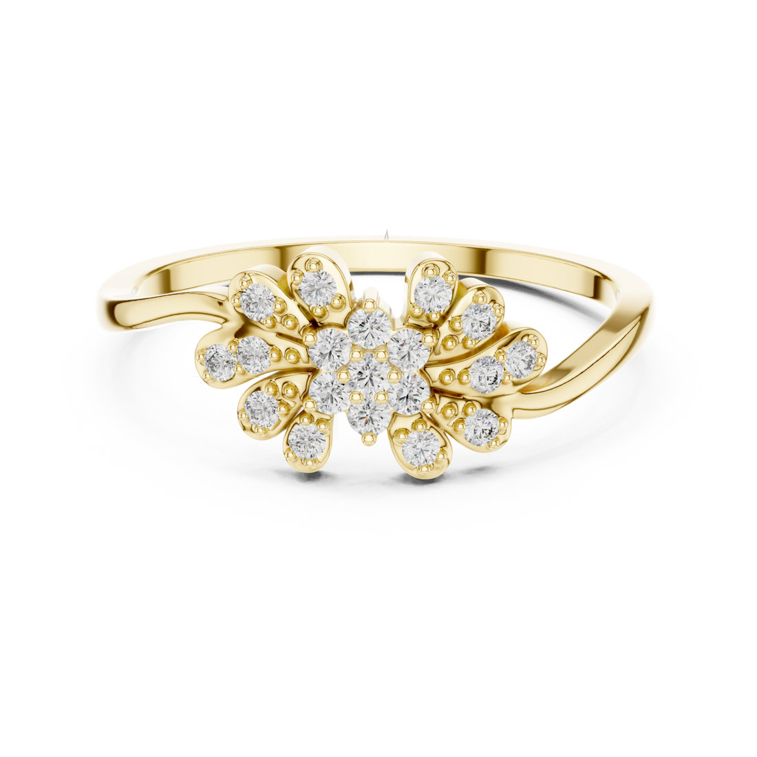 Gold Petal Dream Ring Right View