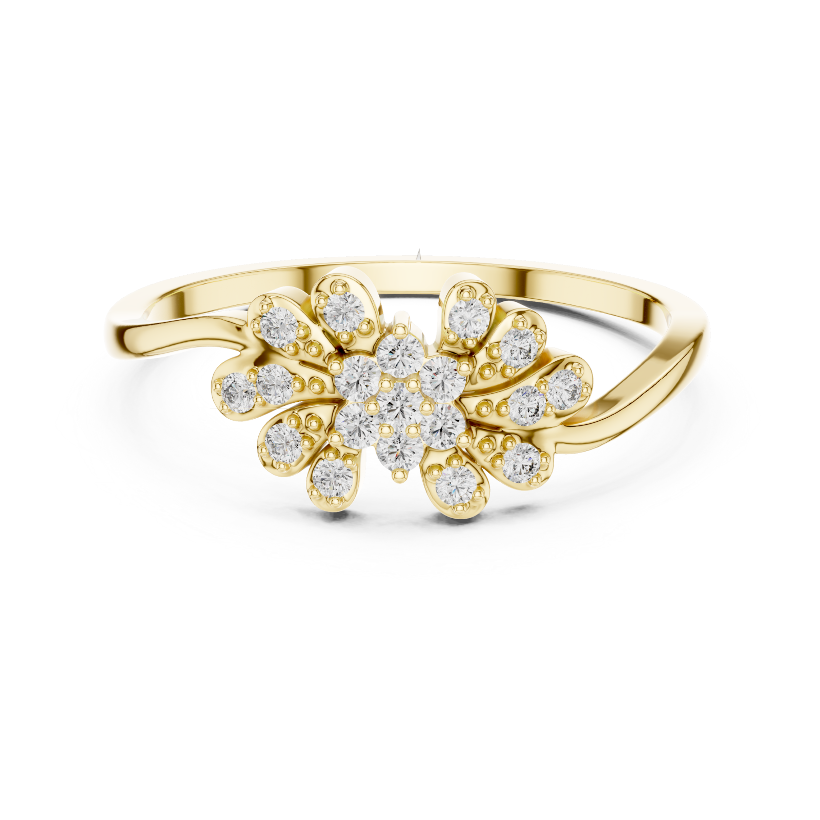  Gold Petal Dream Ring Front View