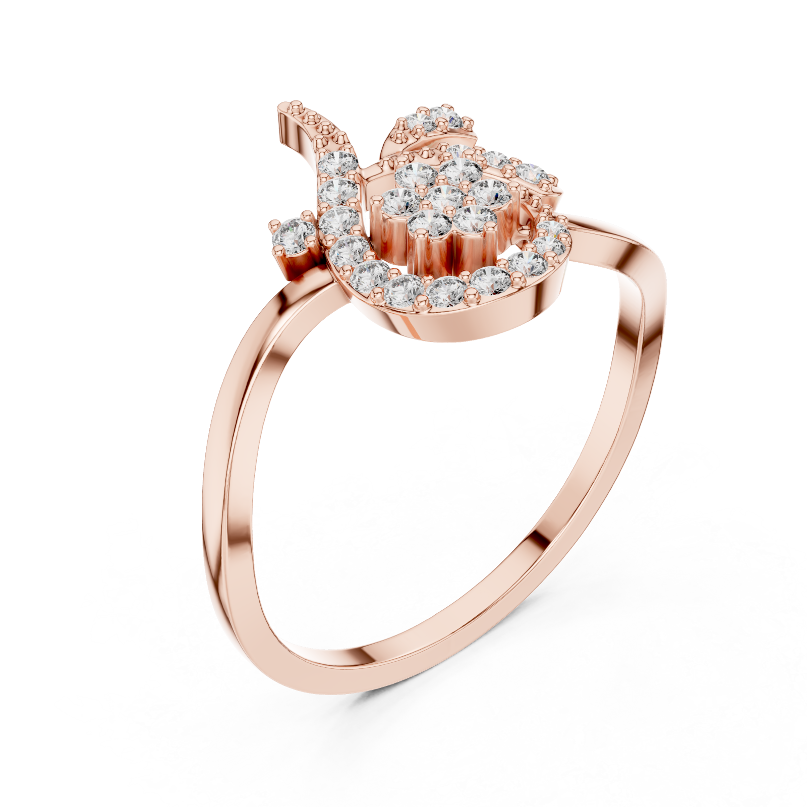  Rose Gold Willow Embrace Ring Right View
