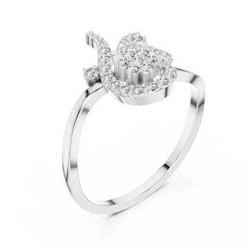  White Gold Willow Embrace Ring Right View