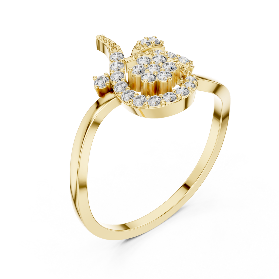 Gold Willow Embrace Ring Right View