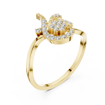 Gold Willow Embrace Ring Right View