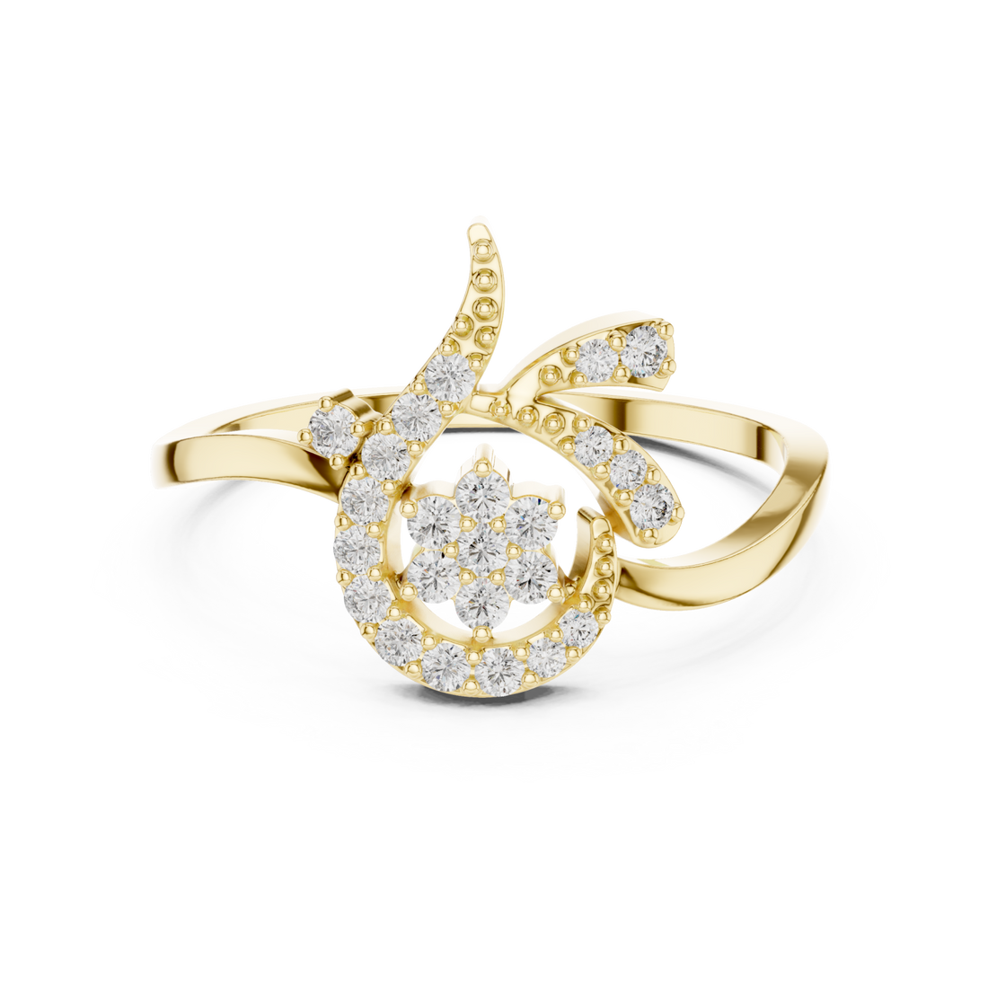 Gold Willow Embrace Ring Right View