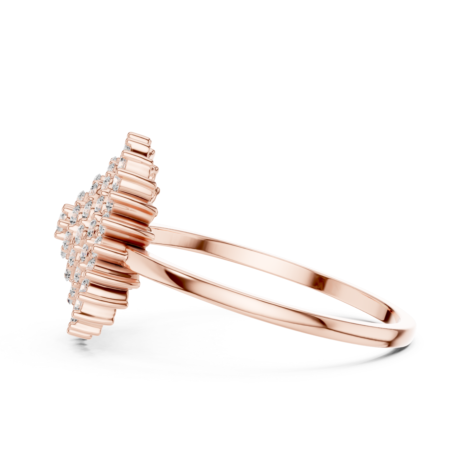  Rose Gold Opaline Radiance Ring Side View