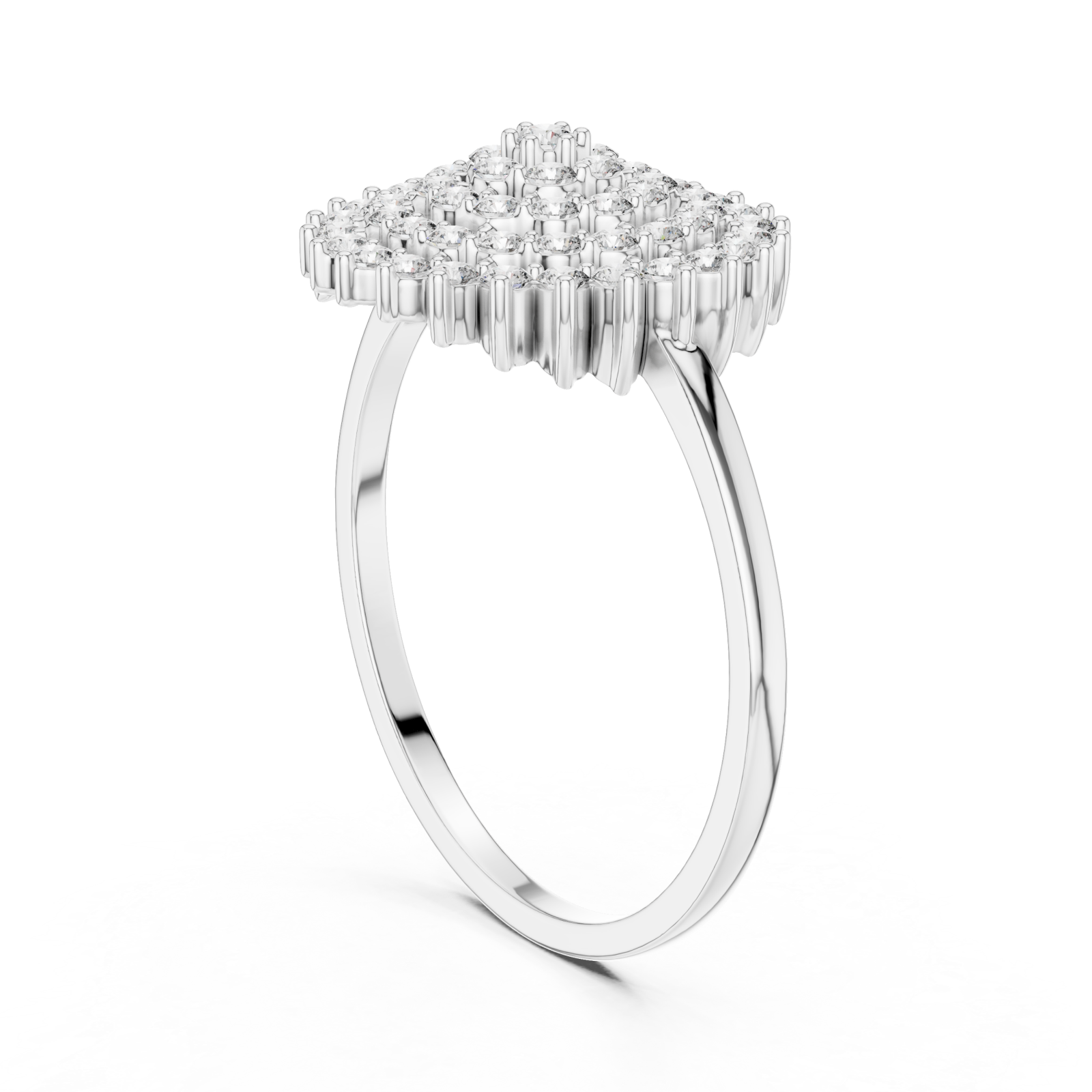  White Gold Opaline Radiance Ring Left View