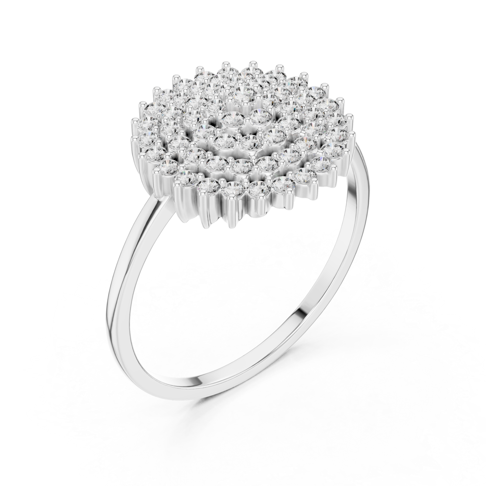  White Gold Opaline Radiance Ring Right View