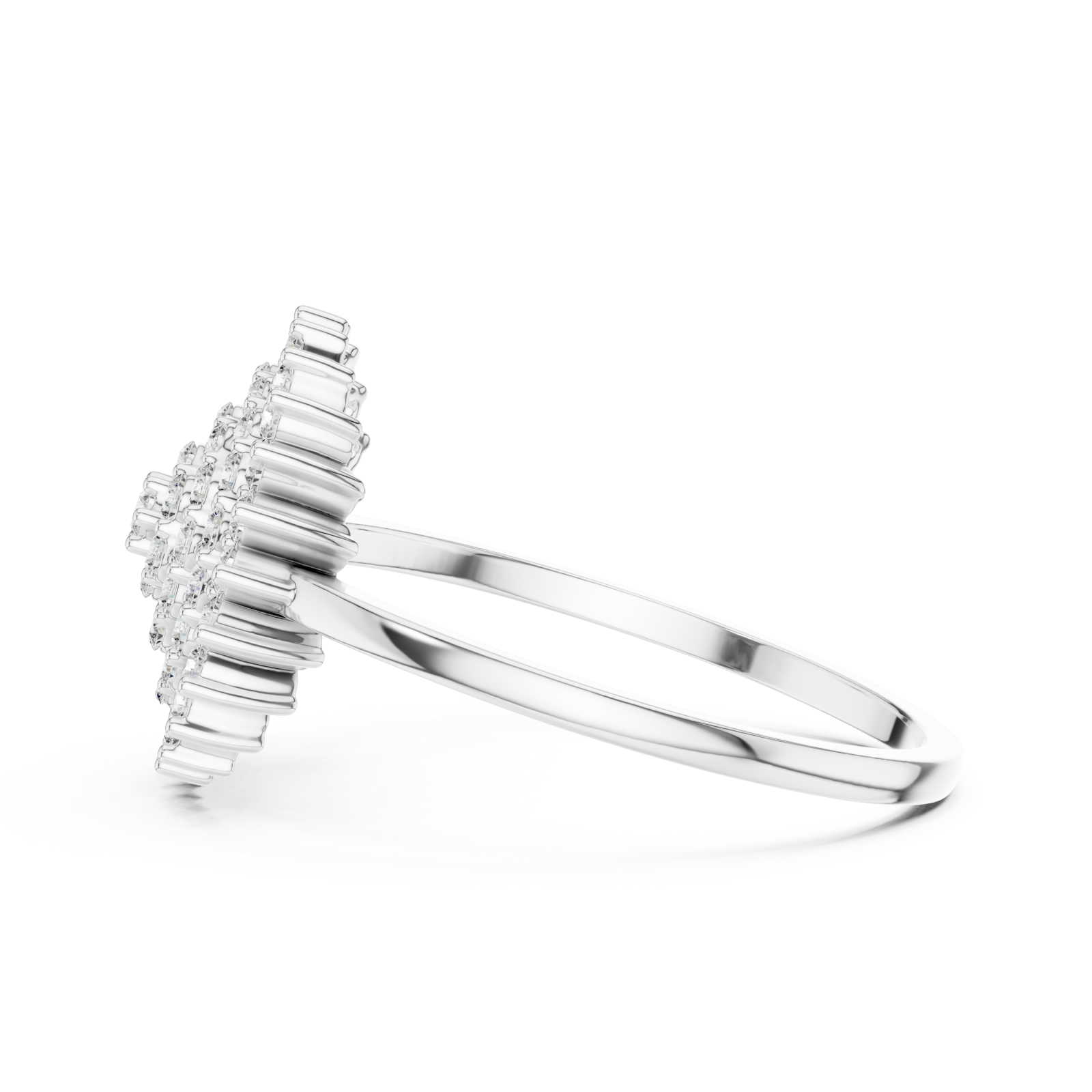  White Gold Opaline Radiance Ring Side View