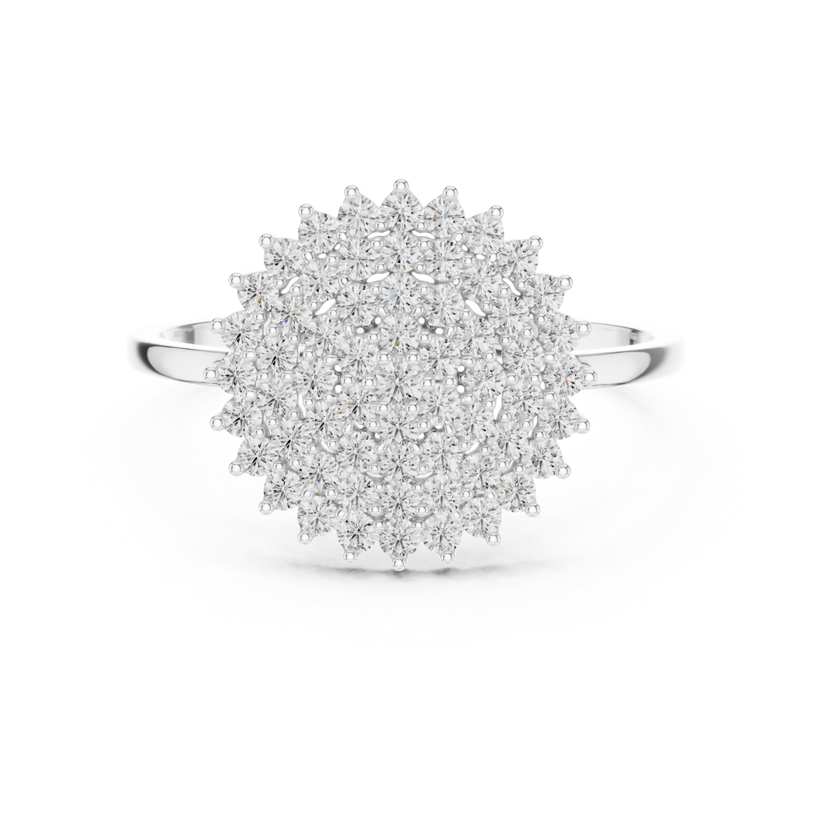  White Gold Opaline Radiance Ring Front View