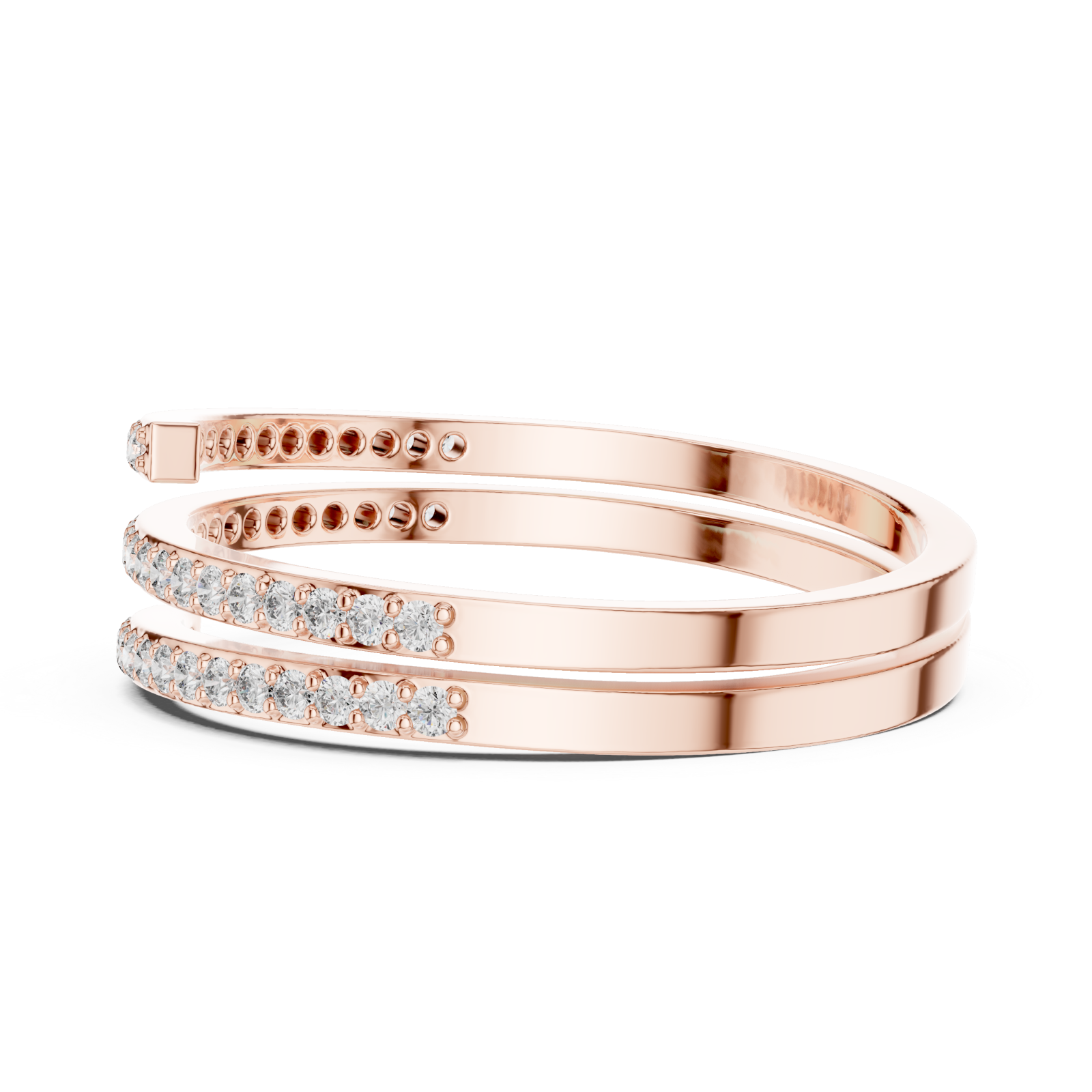 Rose Gold Twilight Glide Ring Side View
