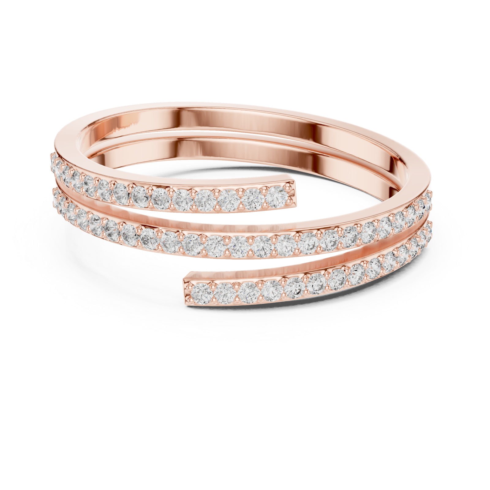  Rose Gold Twilight Glide Ring Front View