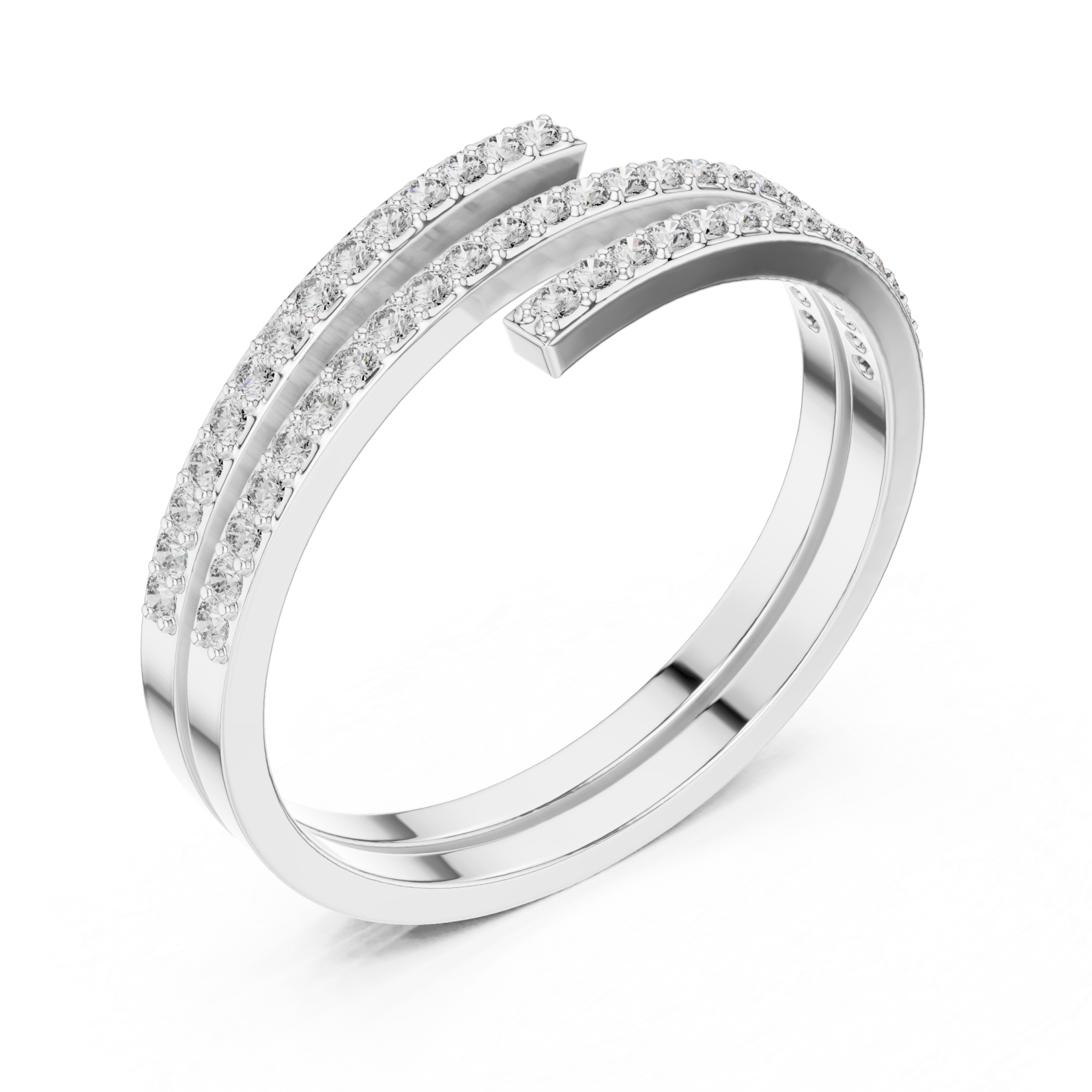  White Gold Twilight Glide Ring Right View