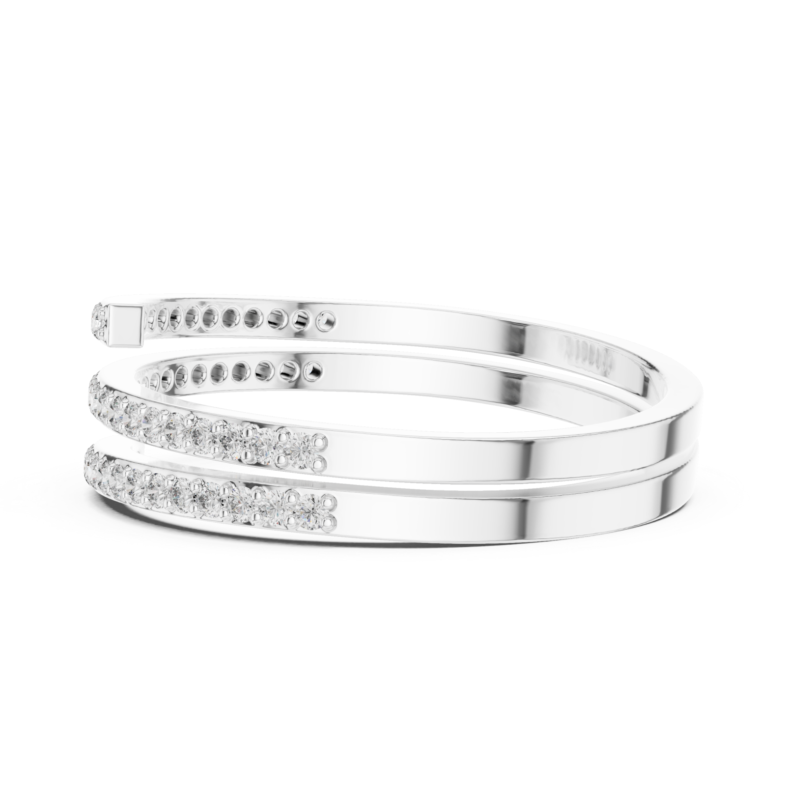  White Gold Twilight Glide Ring Side View