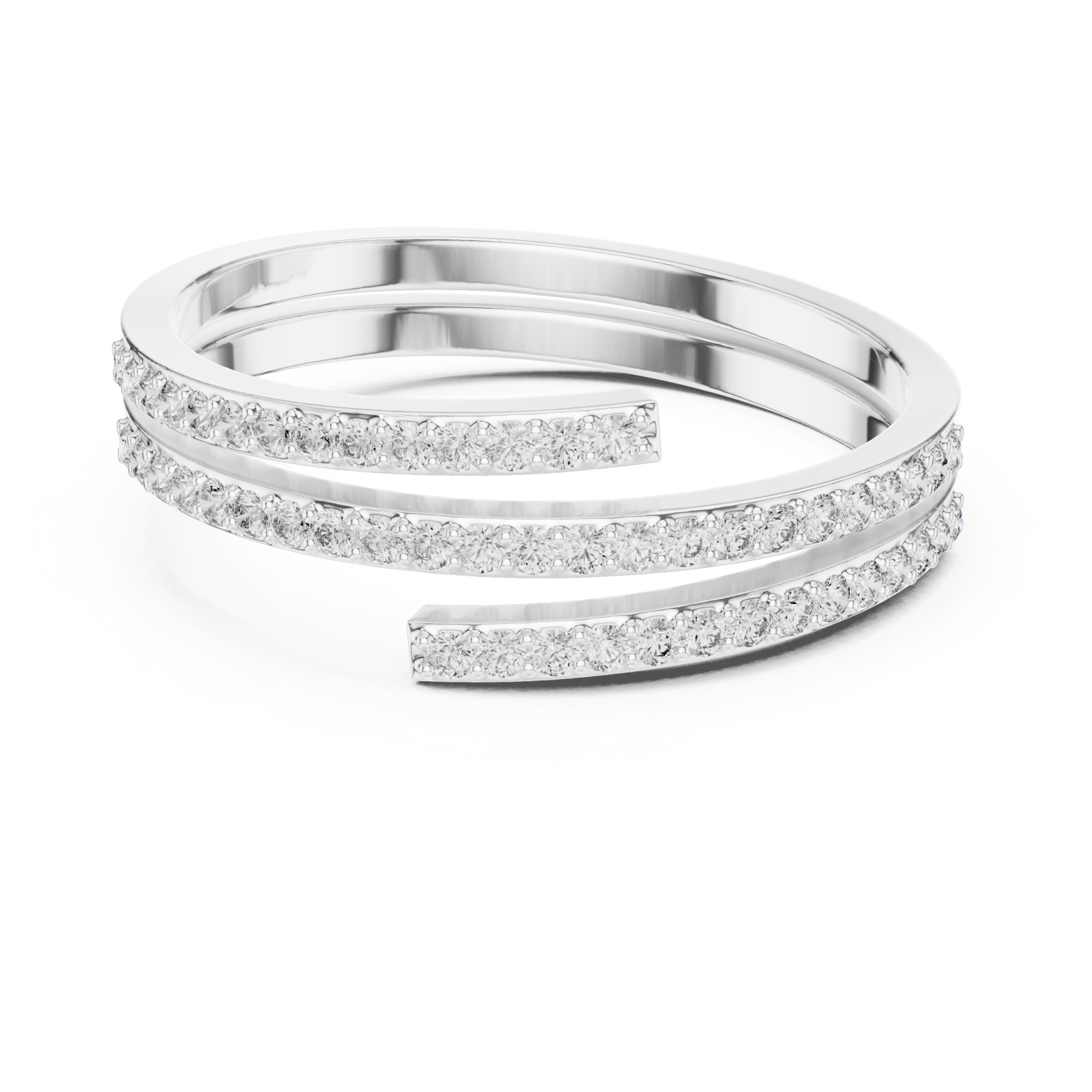  White Gold Twilight Glide Ring Front View