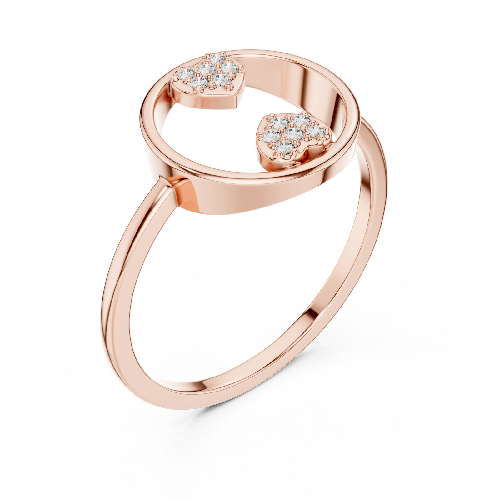  Rose Gold Elysian Embrace Ring Right View