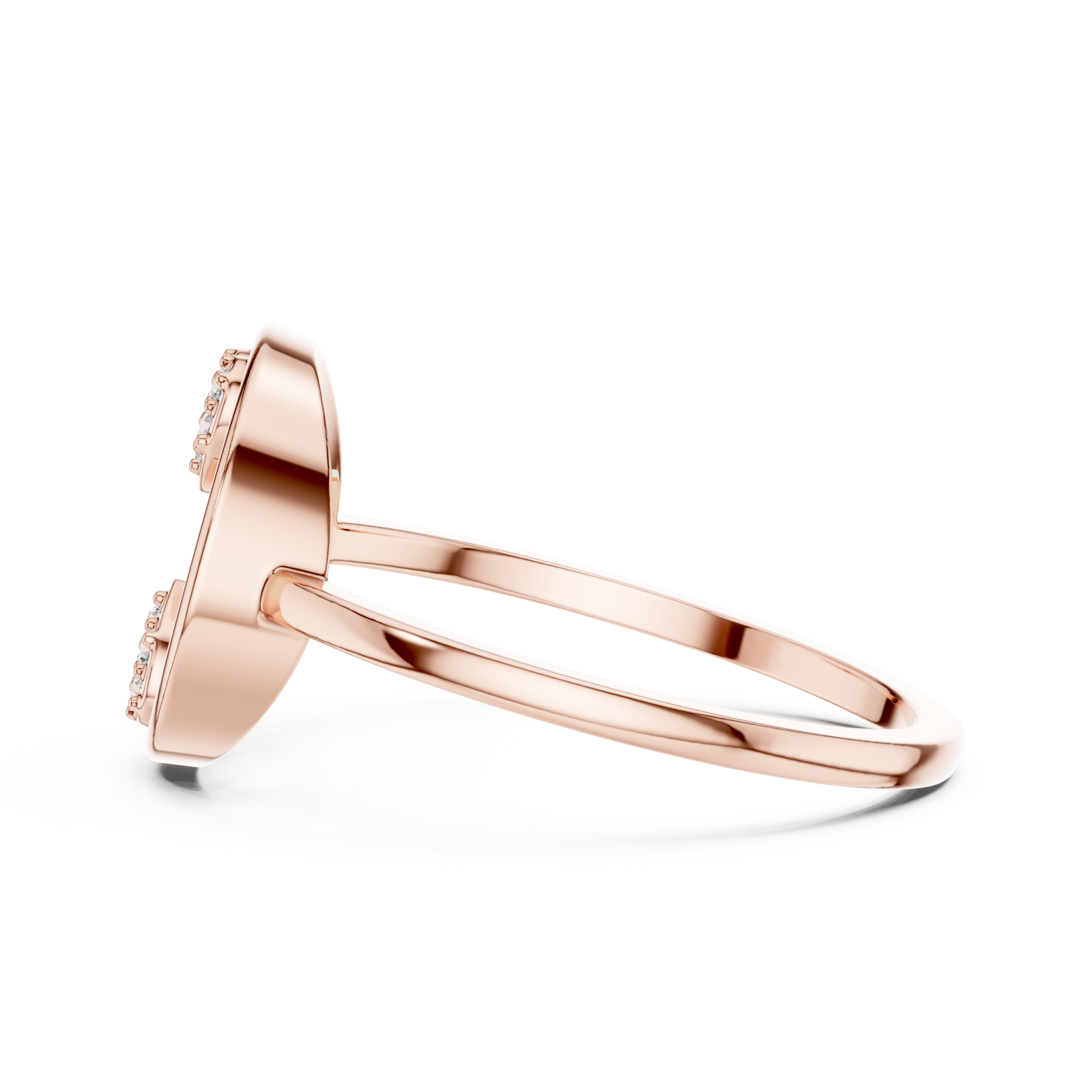  Rose Gold Elysian Embrace Ring Side View