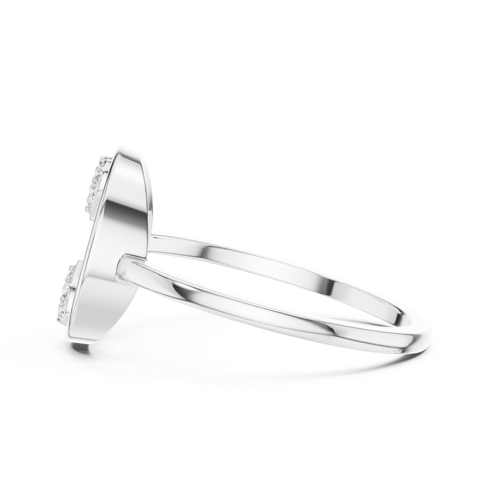  White Gold Elysian Embrace Ring Side View