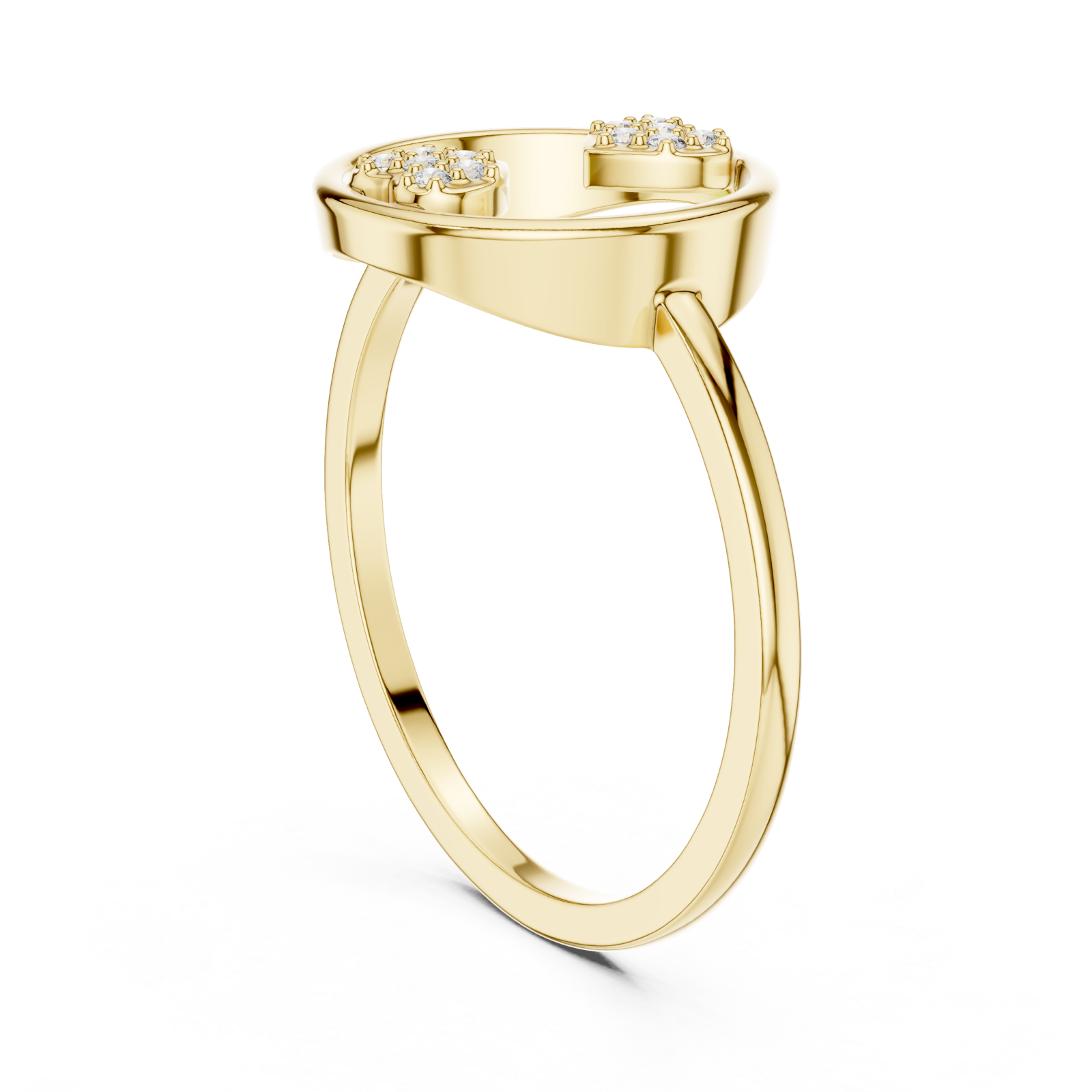 Gold Elysian Embrace Ring Left View