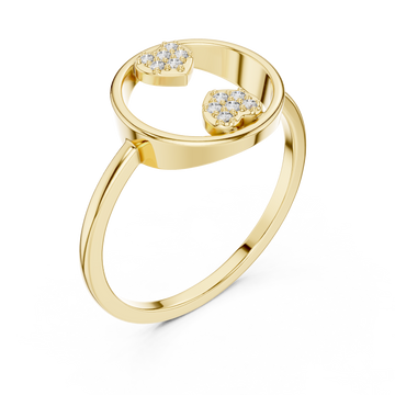 Gold Elysian Embrace Ring Right View