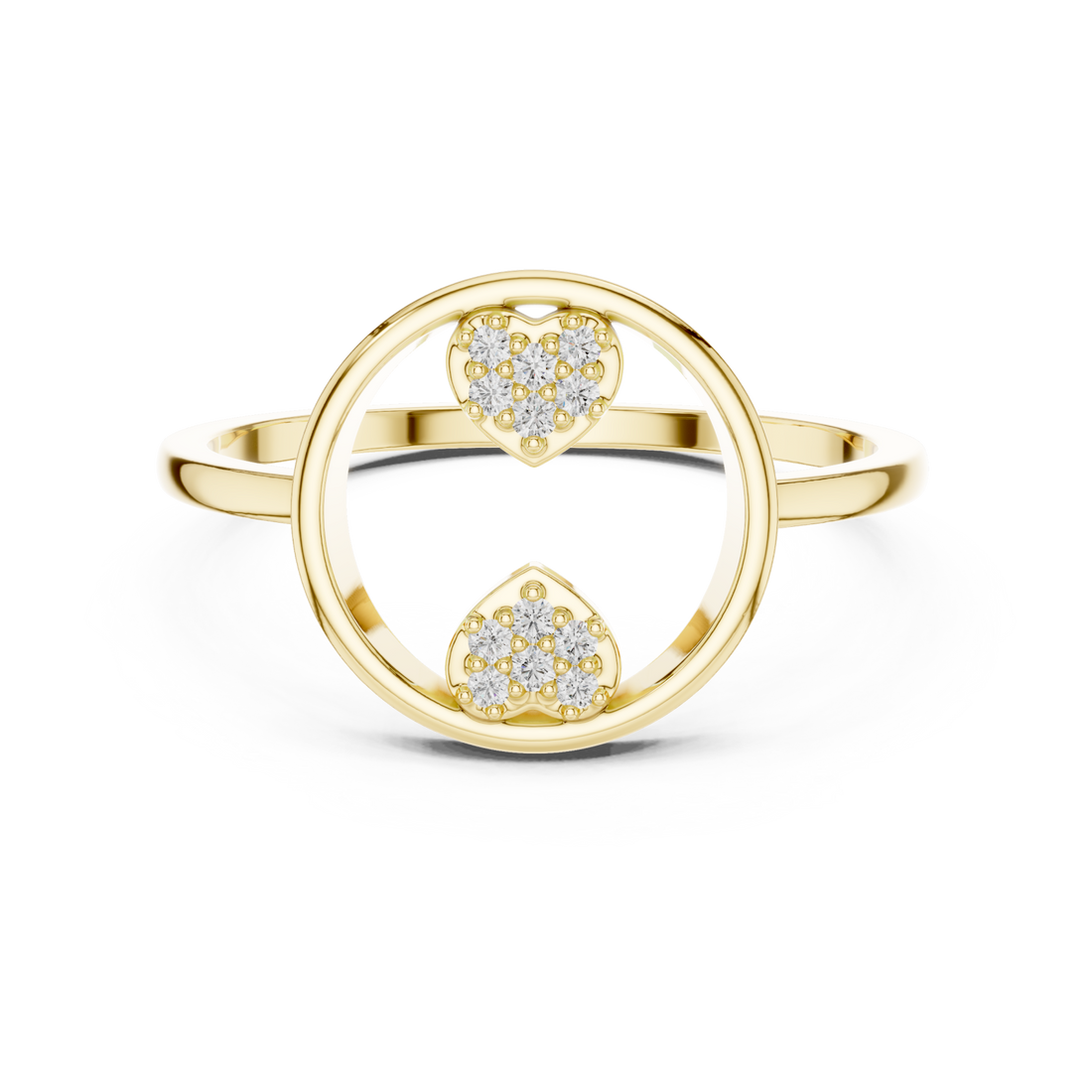 Gold Elysian Embrace Ring Right View