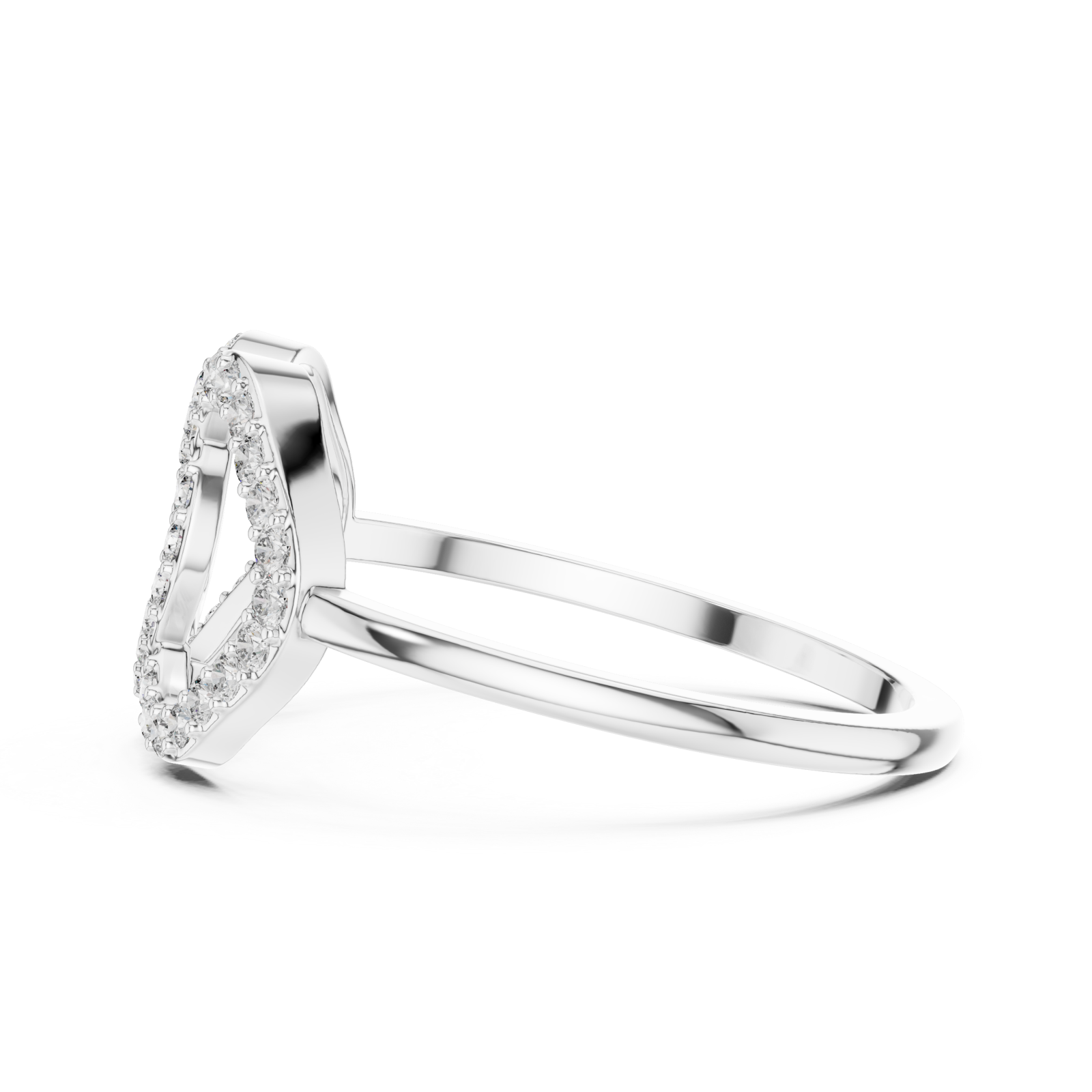  White Gold Eternal Embrace Ring Side View