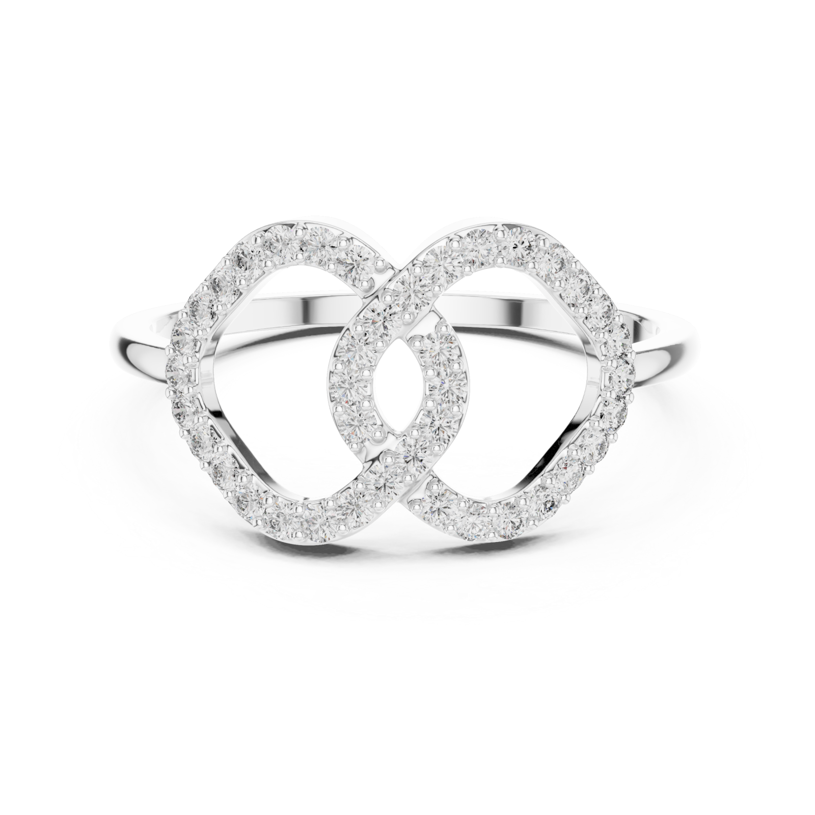  White Gold Eternal Embrace Ring Front View