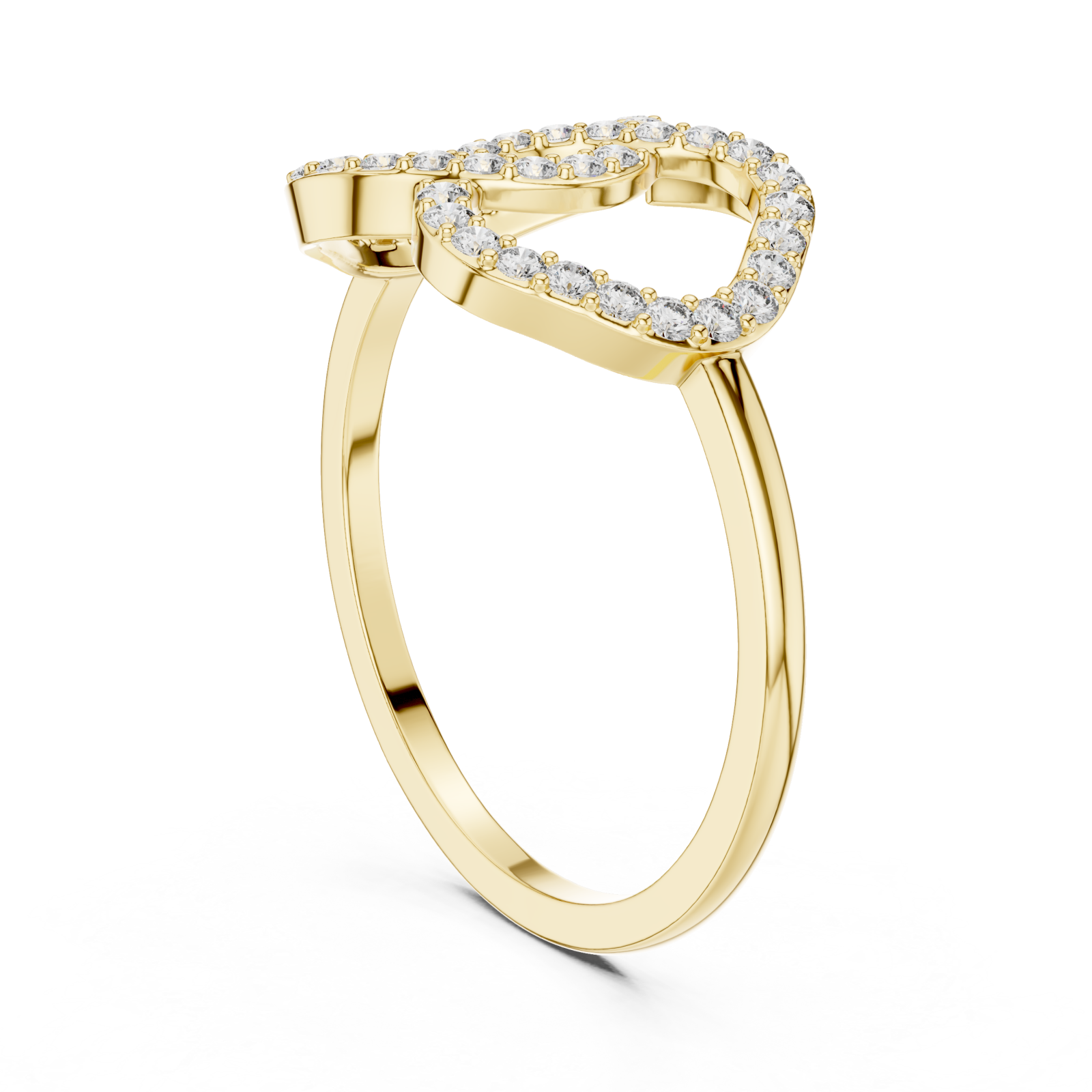  Gold Eternal Embrace Ring Left View