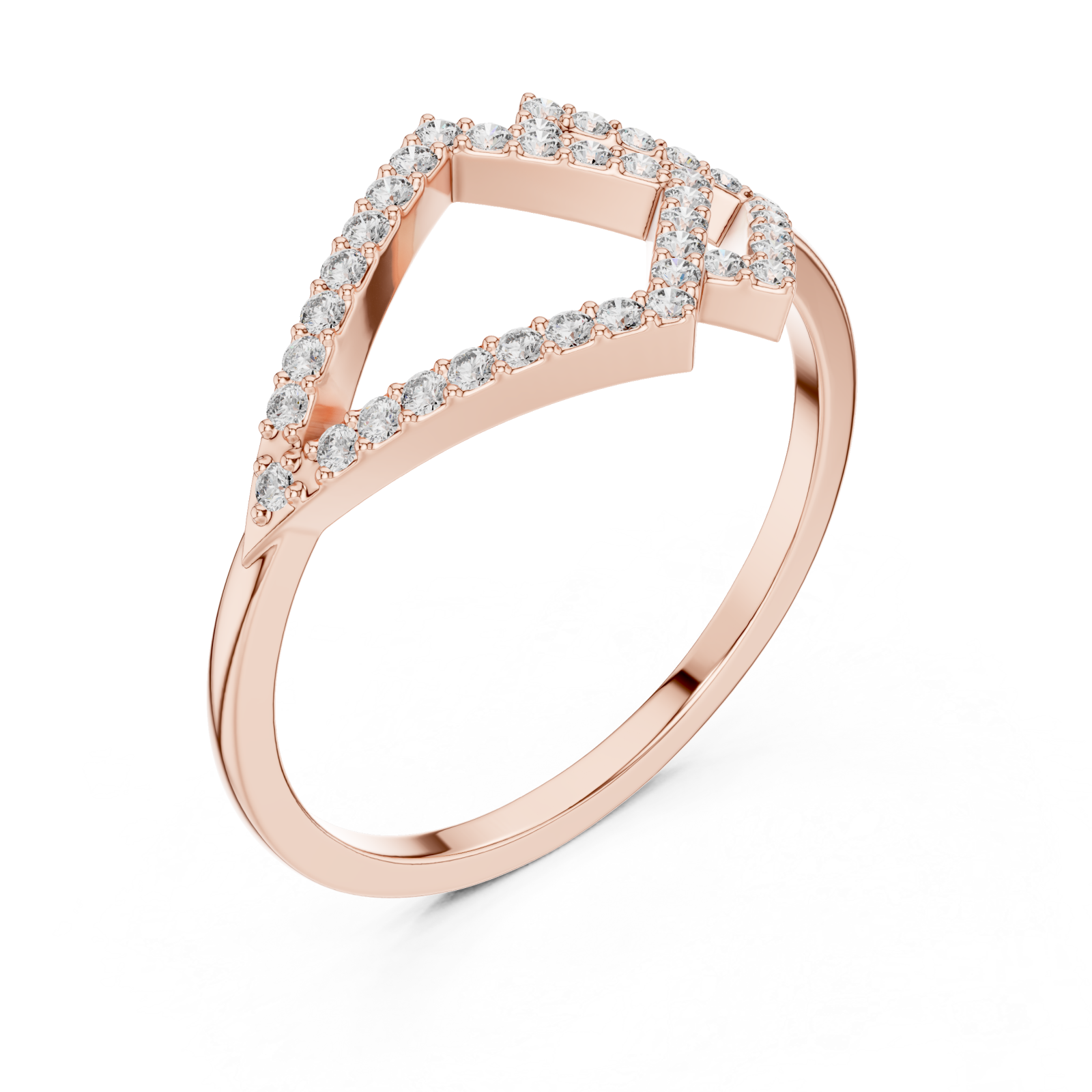  Rose Gold Vista Crown Ring Right View