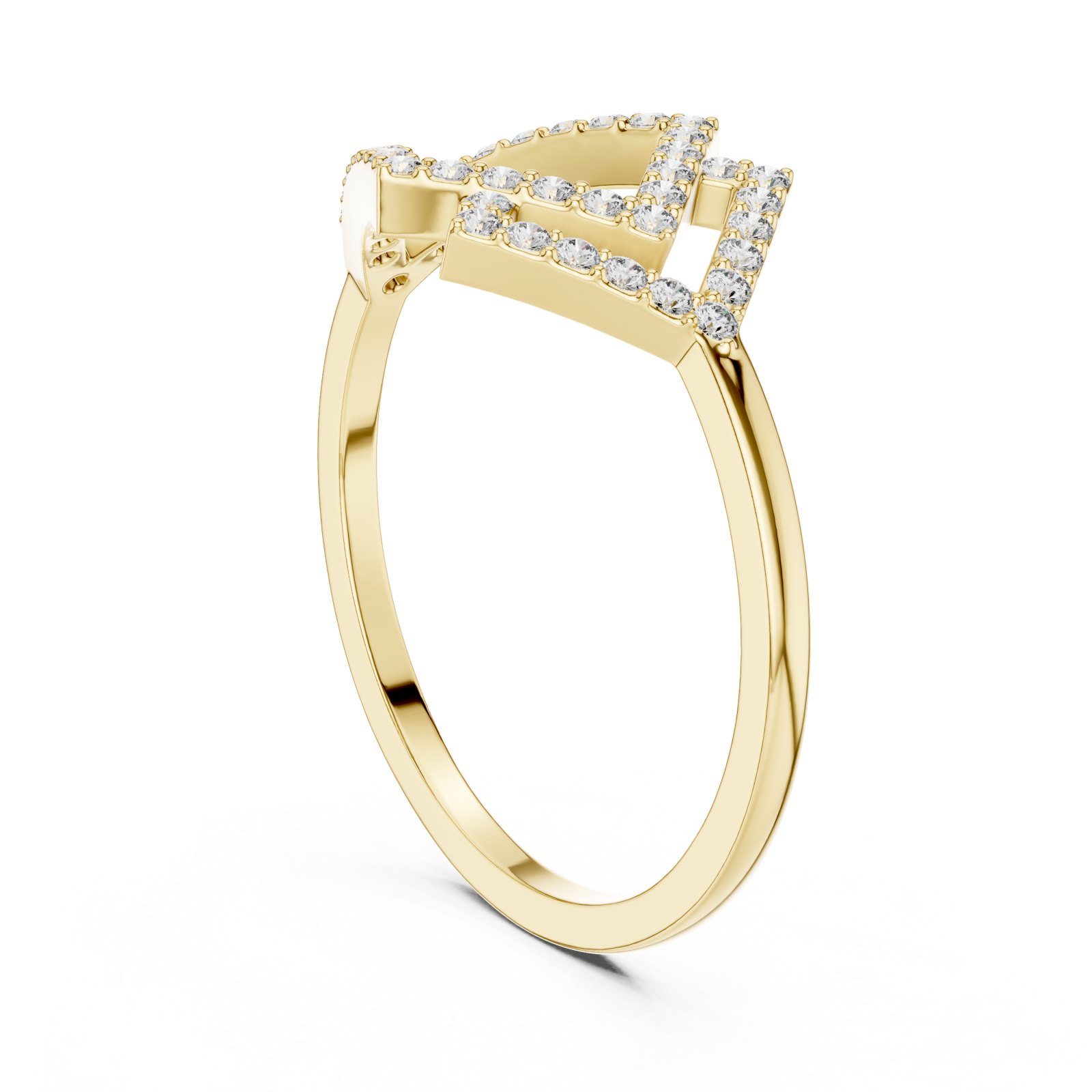  Gold Vista Crown Ring Left View