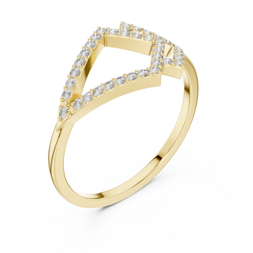 Gold Vista Crown Ring Right View