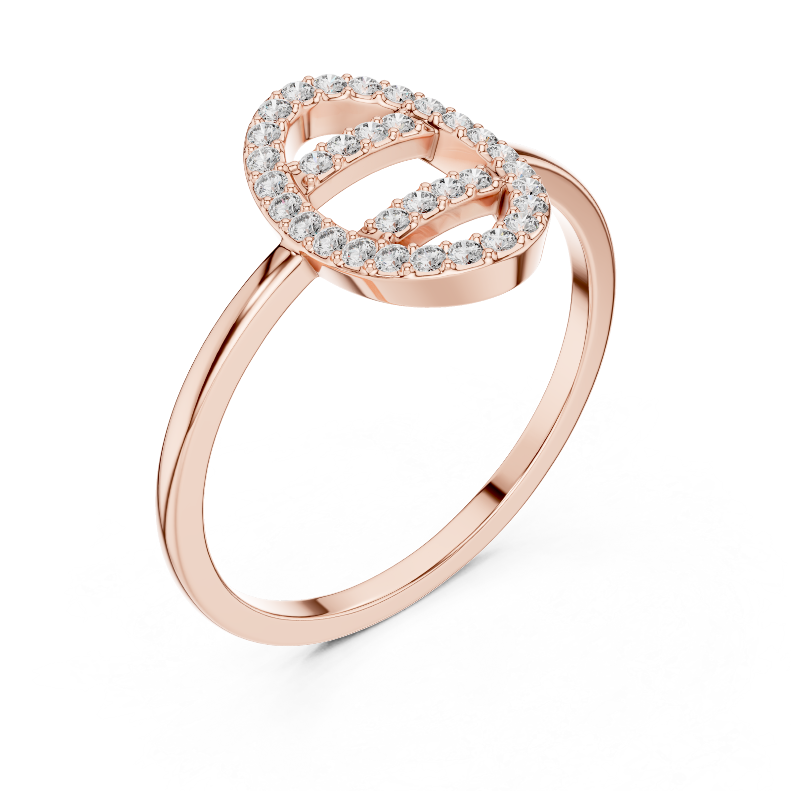  Rose Gold Opaline Crest Ring Right View
