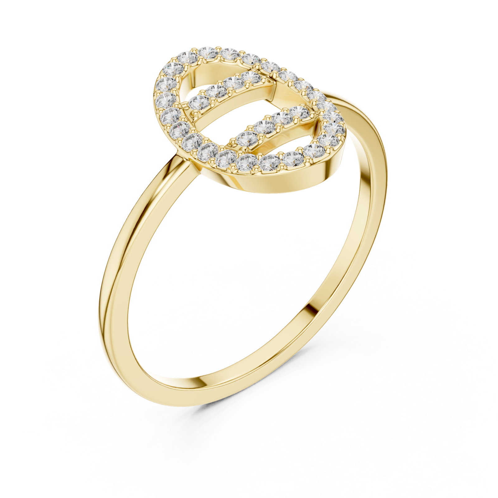 Gold Opaline Crest Ring Right View