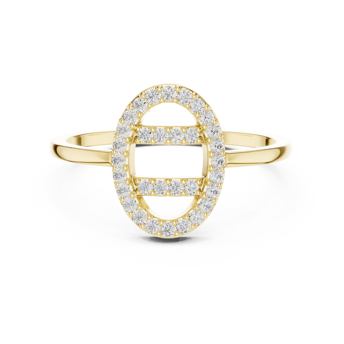 Gold Opaline Crest Ring Right View