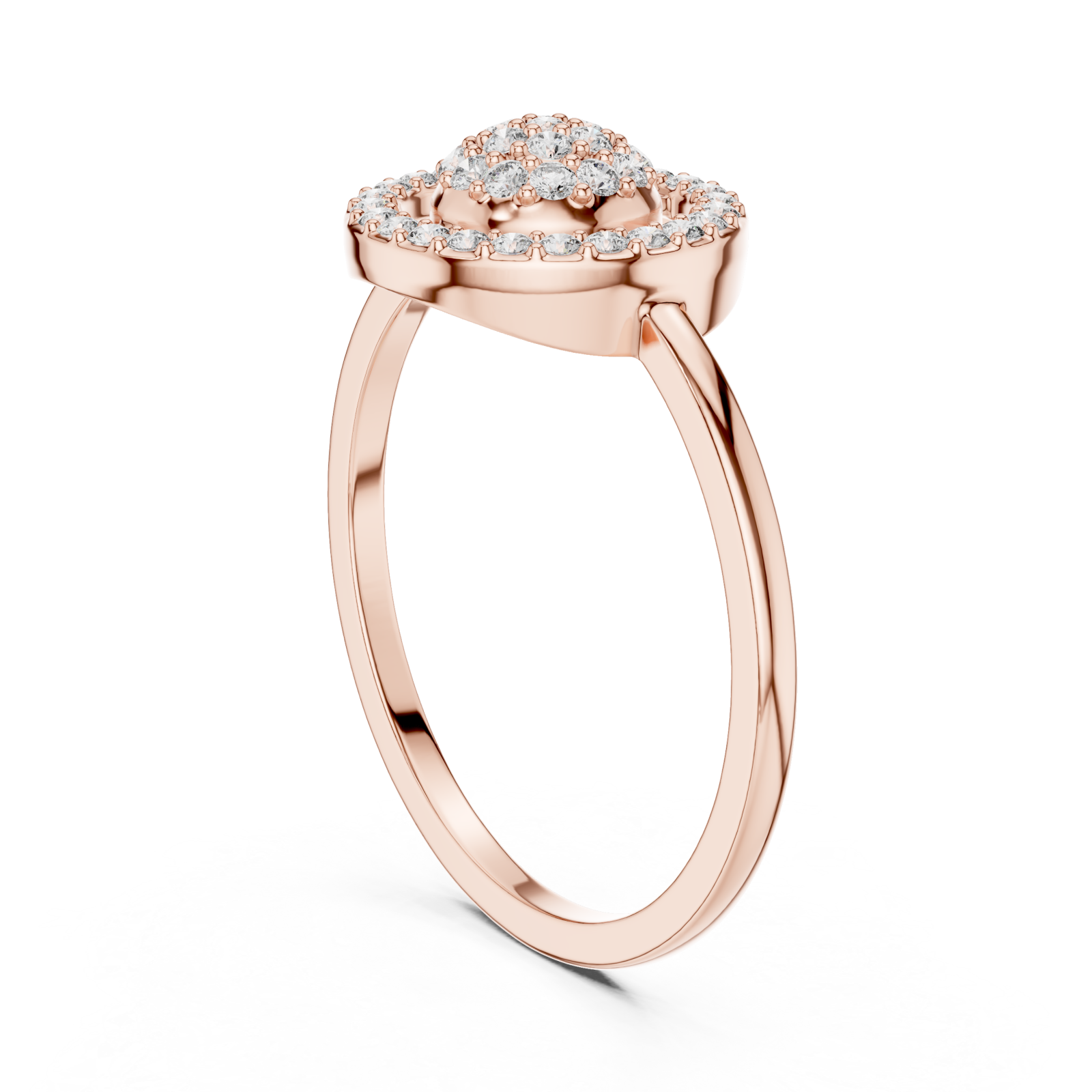  Rose Gold Twilight Bloom Ring Left View
