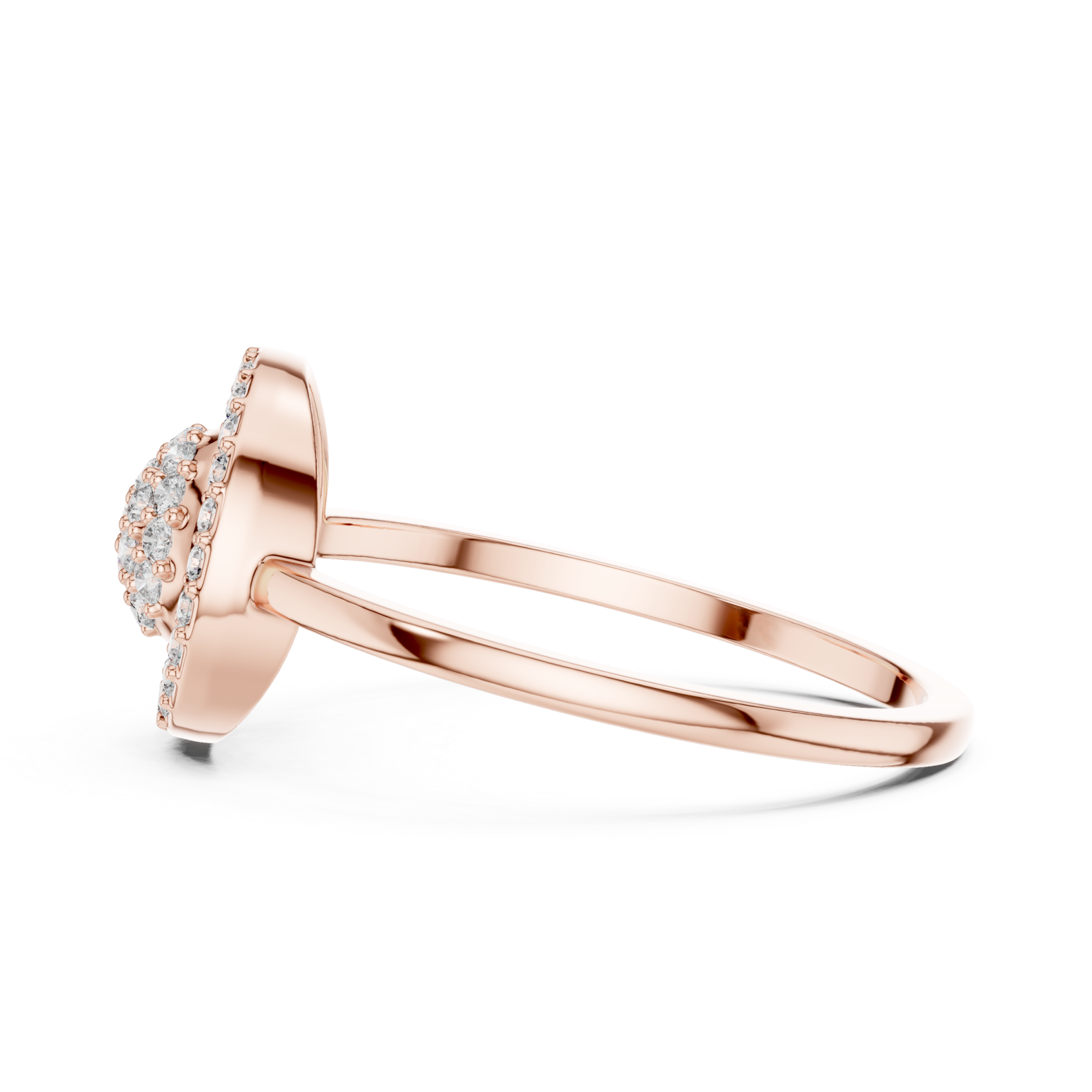  Rose Gold Twilight Bloom Ring Side View