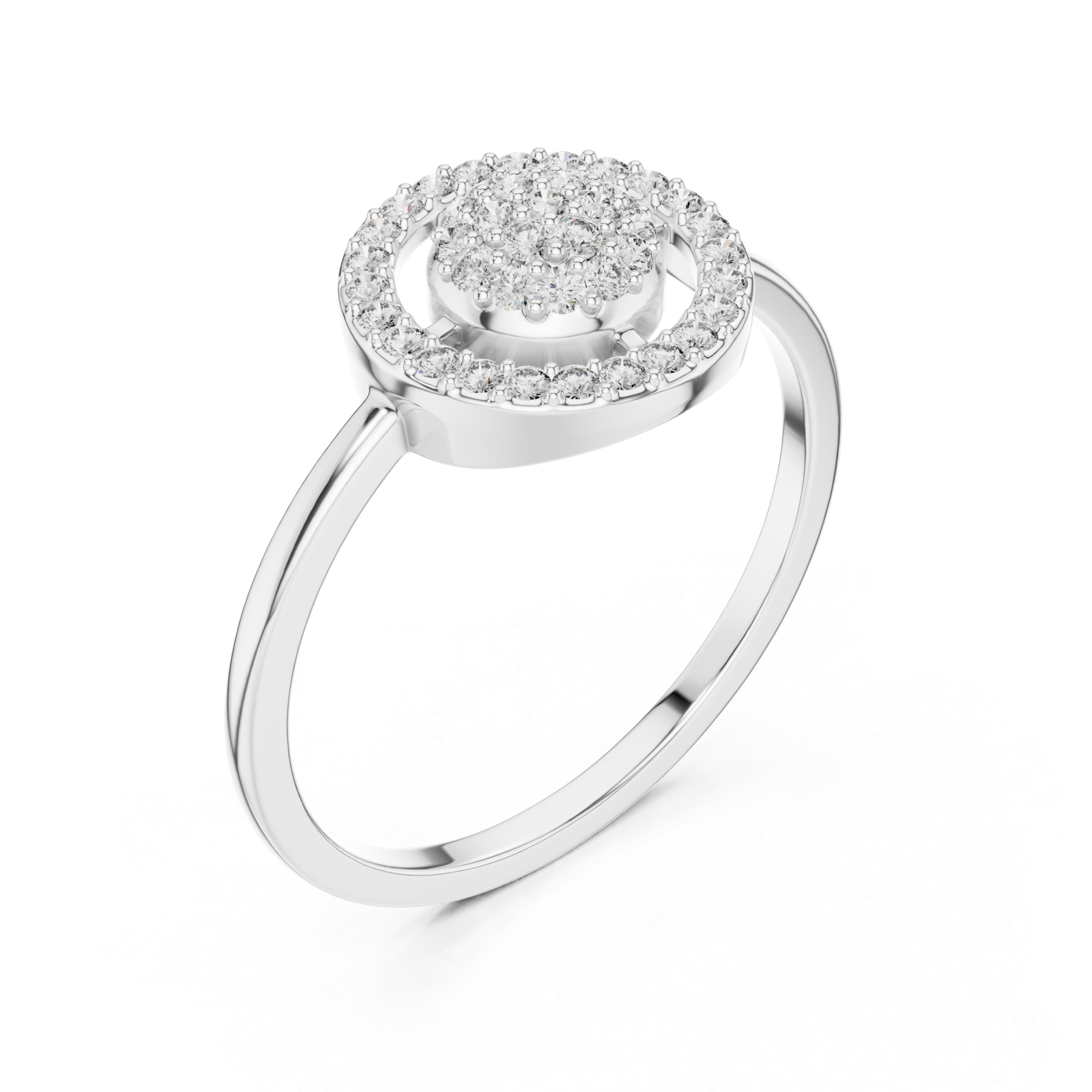  White Gold Twilight Bloom Ring Right View