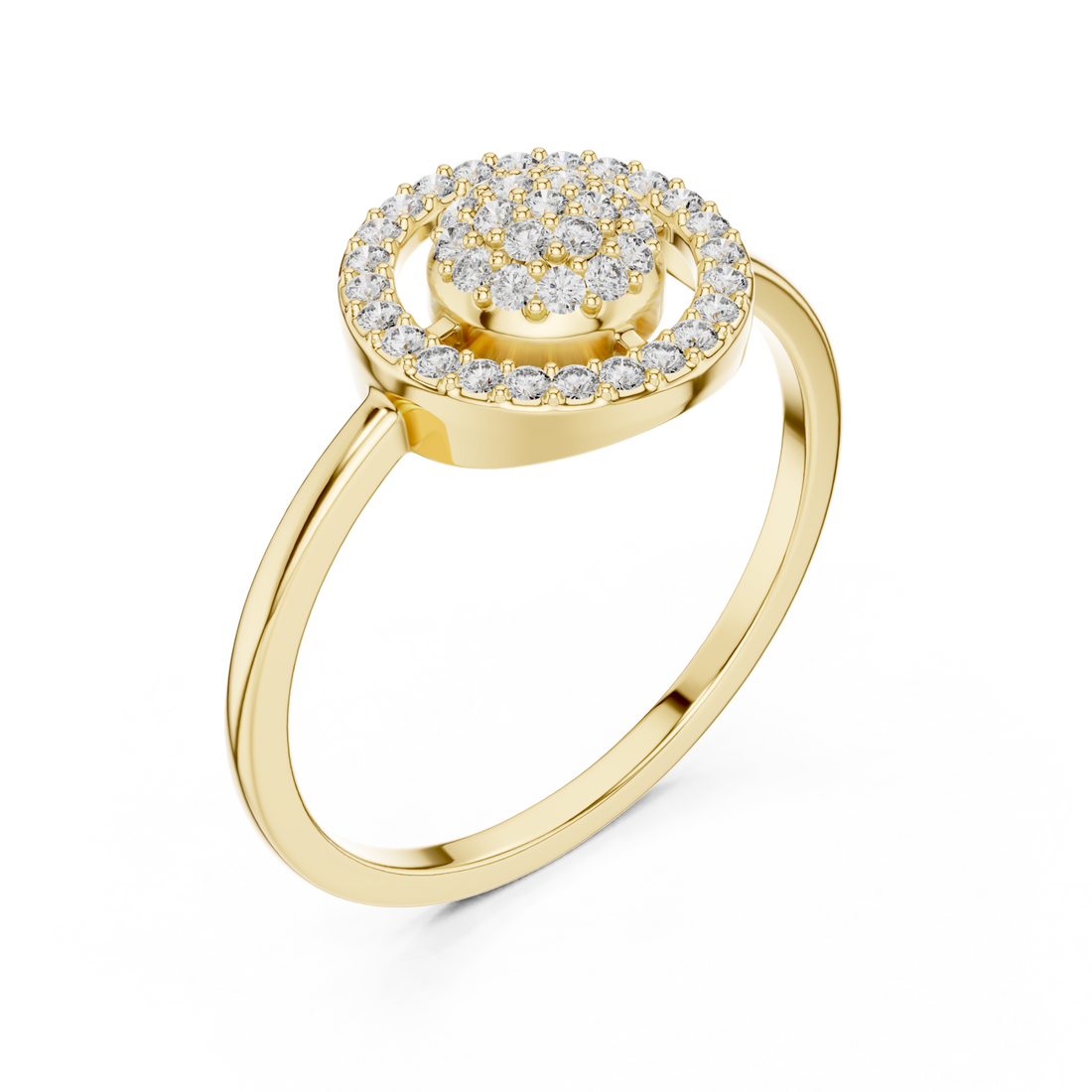 Gold Twilight Bloom Ring Right View