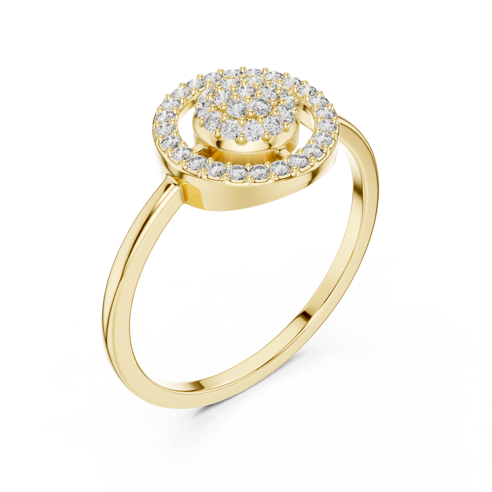 Gold Twilight Bloom Ring Right View