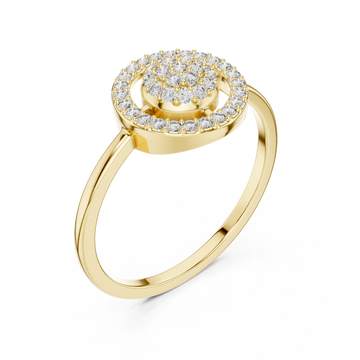Gold Twilight Bloom Ring Right View
