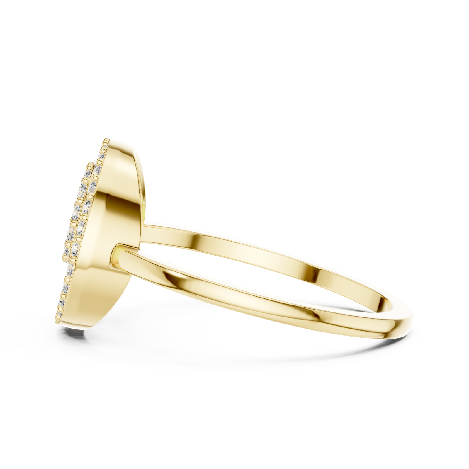  Gold Spiral Charm Ring Side View