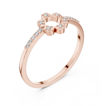  Rose Gold Petal Grace Band Ring Right View