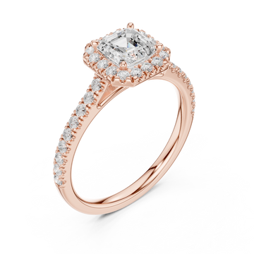 Rose Gold The Graceful Halo Embrace Ring Right View