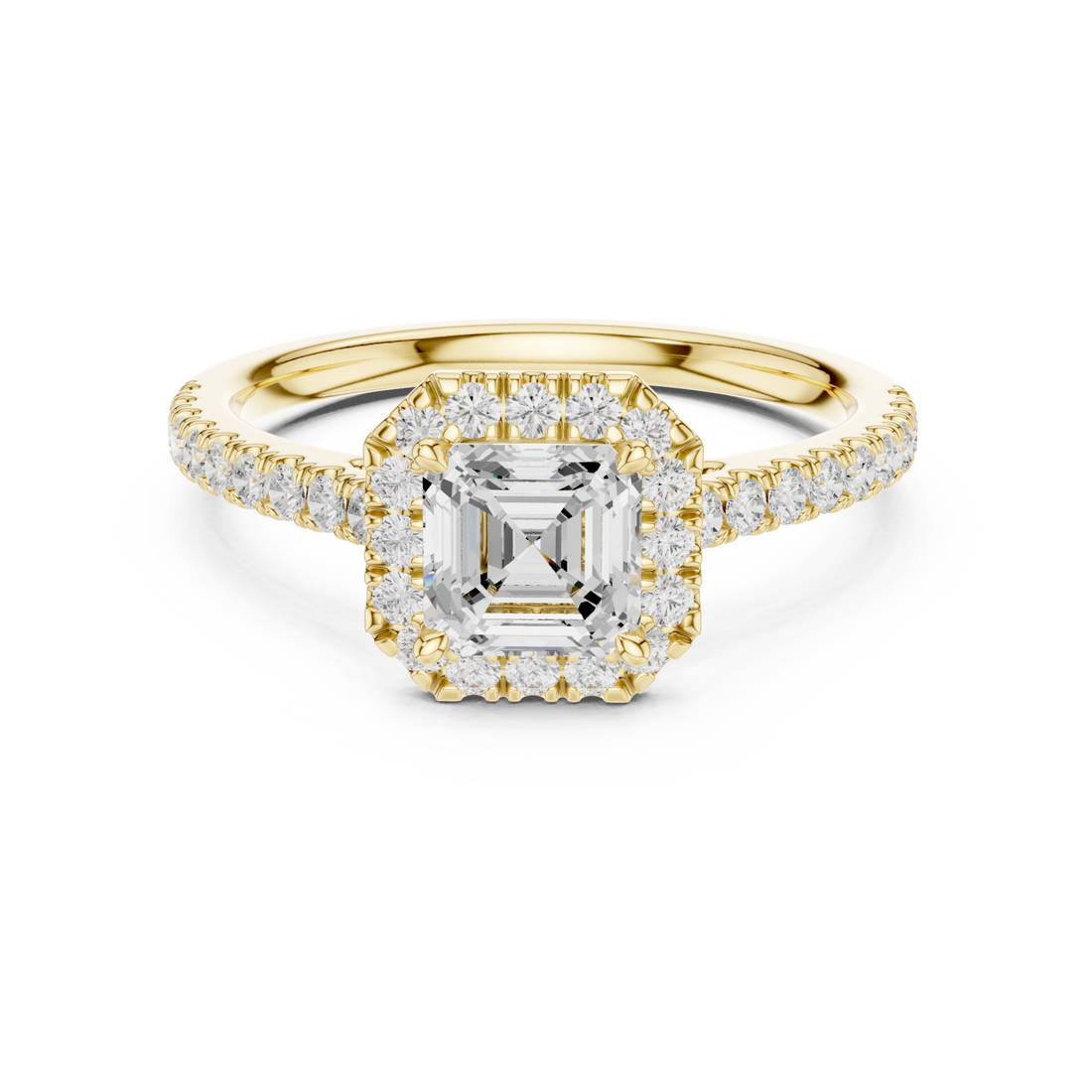 Gold The Graceful Halo Embrace Ring Right View